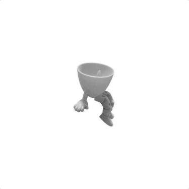 Imagem de Vaso Decorativo Divertido Com Pernas e Braços Vermelhos Ideal Para Pla