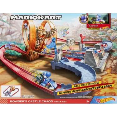 Imagem de Pista Hot Wheels com Carrinho Mario Kart Castelo do Caos do Bowser - M