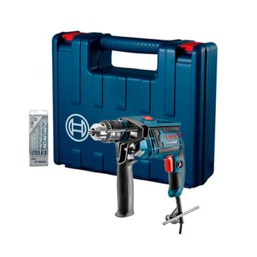 Imagem de Furadeira de Impacto 1-2pol Bosch Profissional GSB 13 RE com Maleta e Kit 5 Brocas 750W...