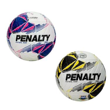 Imagem de Kit 2 Bola de Futsal Rx 500 Xxvi para Treino e Jogo com Ultra Fusion Amarelo e Azul Penalty