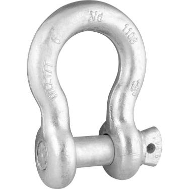 Imagem de Manilha Curva Vonder Plus 1.1-2 38,10mm Aço Carbono Galvanizado a Fogo para União de Cabos e Correntes