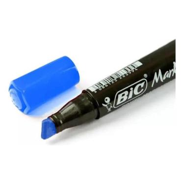 Imagem de Marcador Permanente BIC Marking  Ponta Média e Cores Intensas -, Azul