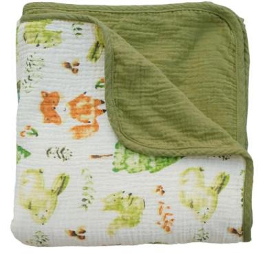 Imagem de Cobertor de musselina para bebês JoyTrek 120x120cm 100% algodão macio