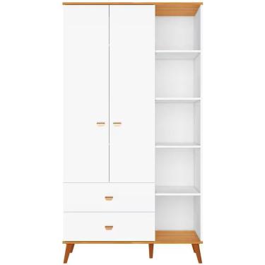 Imagem de Kit Quarto Infantil Ternura MDP 3 Portas 2 Gavetas Branco Wood Bartira Móveis