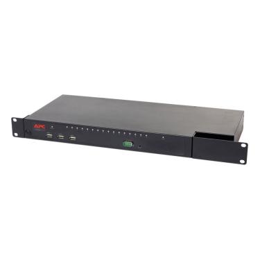 Imagem de KVM Switch Digital de 16 Portas KVM1116R 24V CC 50-60Hz Montagem Frontal Preto APC