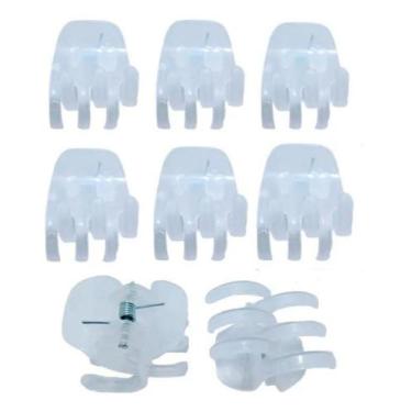Imagem de kit 12 un. Presilhas, Piranhas tridente, prendedor de cabelo Trasnpare