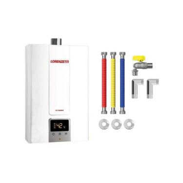 Imagem de Aquecedor de Água a Gás LZ 1600DE Digital Lorenzetti + Kit Instalação,