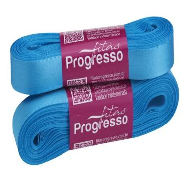 Imagem de Fita de Cetim Progresso 15mm - Nº 3 c/ 10 metros - Azul Médio
