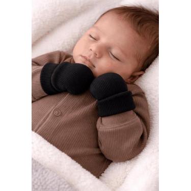 Imagem de Luvas Para Bebês Kit com 4 Pares Preto Vanetex