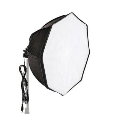 Imagem de Softbox Difusor Octabox 70cm Rebatedor Prata Interno C/ Bocal de Lâmpa