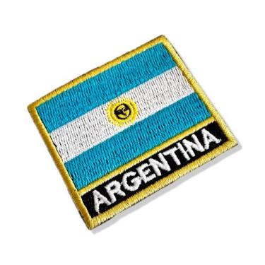 Imagem de BP0032N-011 Bandeira Argentina Patch Bordado 5,7x4,8cm - BR44