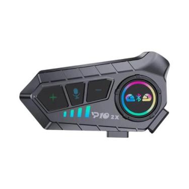 Imagem de Intercomunicador Bluetooth 5.3 Para Capacete De Moto, Chamada Sem Fio 