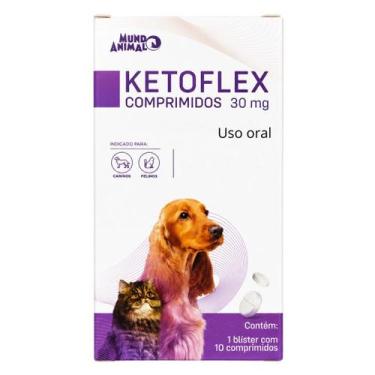 Imagem de Ketoflex 30mg C/ 10 Comprimidos P/ Cães-Gatos - Mundo Animal