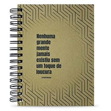 Imagem de Caderno Aristóteles "Nenhuma Grande Mente" 125 Fls. Capa Dura Tamanho 15x21cm
