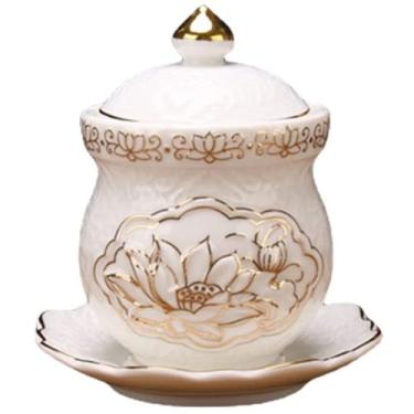 Imagem de PAYNAN 13 cm de cerâmica Buda Guanyin copo de água sagrada copo de fonte de água copo budista suprimentos