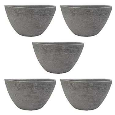 Imagem de Kit 5 Vasos de Parede Cinza para Jardim Vertical 18x33