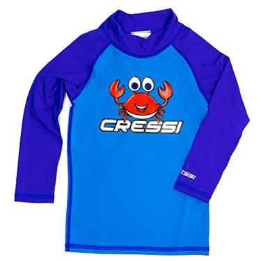Imagem de Camiseta de Proteção Uv50 Cressi Rash Ls Kids Blue - Ggg