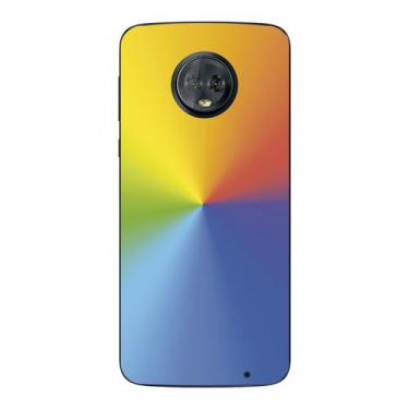 Imagem de Capa Case Capinha Samsung Galaxy Moto G6 Plus Arco Iris Degradê - Show