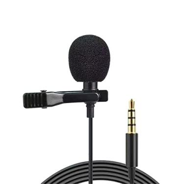 Imagem de Mini Microfone Universal Lapela Profissional Portátil 3.5mm Áudio Profissional Stereo Microfone de Lavalier Condensador Proteção Contra Ruídos Para Celulares e PC e Cameras Filmadoras