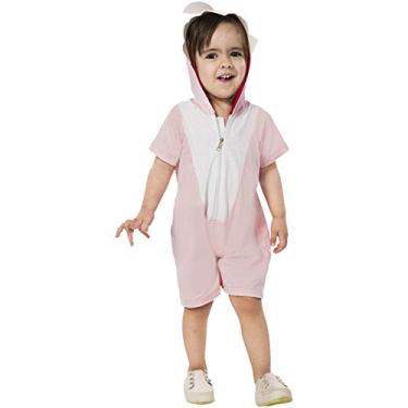 Imagem de Fantasia Baby Shark Bebê Menina Tubarão Rosa Com Barbatana (M 3-6 Meses)