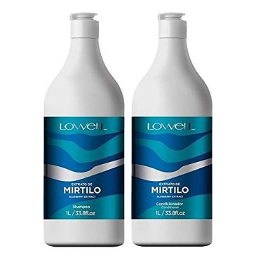 Imagem de Shampoo + Condicionador Lowell Extrato De Mirtilo Blueberry Extract 1 Litro