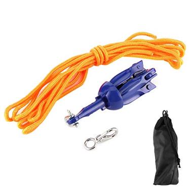 Imagem de Âncora de caiaque, kit de âncora, kit de ancoragem dobrável marítima de 4?Tine Anchor Rope Hook Watercraft Acc Boat Hardware Peças para barcos Caiaque Canoa Veleiro