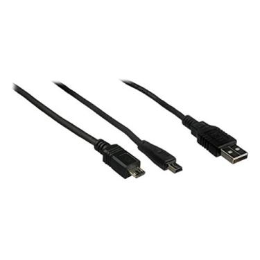 Imagem de Cabo USB para 2 dispositivos: micro USB e mini USB - VIVITAR