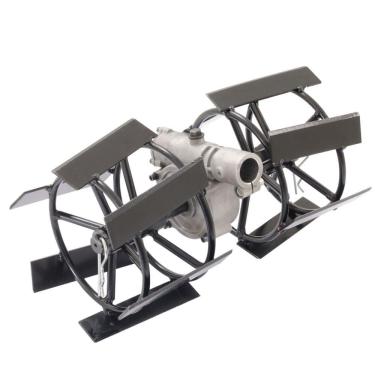 Imagem de Acessório Capinadeira Agrícola Kawashima AC1338 Roda Com Lâminas Inclinadas Para Roçadeiras de Eixo 28mm Ideal Para Arar Terra Uso Intensivo