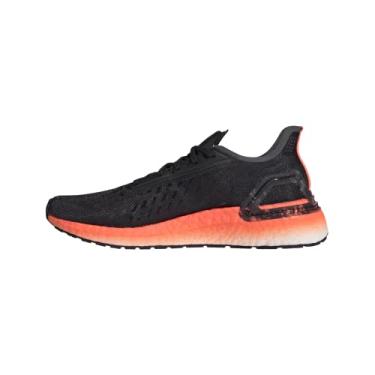 Imagem de adidas Tênis de corrida feminino Ultraboost Personal Best, Preto/Branco/Coral de sinal., 11.5