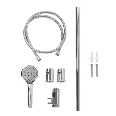 Imagem de Conjunto de trilho de chuveiro de a?o inoxid¨¢vel,barra deslizante ajust¨¢vel de cabe?a de chuveiro de m?o com mangueira de chuveiro de 59,06 polegadas, sistema de chuveiro de diametro G1/2 para c