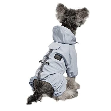 Imagem de Capa de chuva com capuz para cães Poncho de cachorro Capa de chuva à prova de sol Impermeável Corpo inteiro Capa de chuva para cães pequenos e médios Fantasia para animais de estimação Primavera Verão