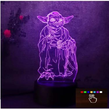 Imagem de Luminária Abajur Yoda Star Wars Super Led Decorativa