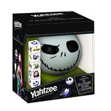 Imagem de Disney Yahtzee Jogo de dados O Estranho Mundo de Jack Skellington | Brinquedo colecionável | Jogo de dados e jogos de viagem para a família