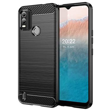 Imagem de For Nokia C21 Plus Brushed Texture Carbon Fiber TPU Phone Case