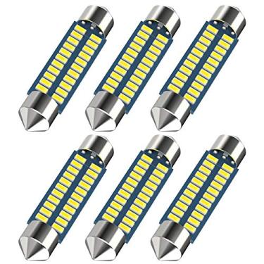 Imagem de Serundo Auto Lâmpada de LED para carro 578 211-2 41 mm 42 mm 212-2 lâmpada de LED para carro para mapa de carro, 22SMD 3014 chips 6000 k branca super brilhante interior lâmpada de LED para carro, pacote com 6 peças