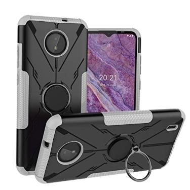 Imagem de For Nokia C10 / C20 Bear Shockproof PC + TPU Phone Protective Case with Ring Holder