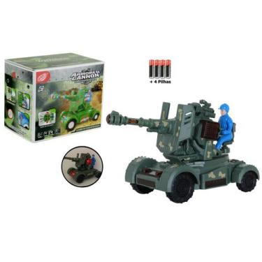 Imagem de Brinquedo Infantil Tanque De Guerra Militar Som Luz + Pilhas - Hd