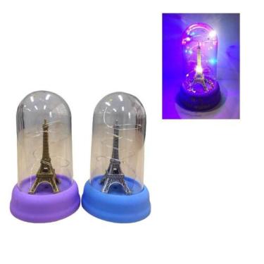 Imagem de Luminaria De Mesa Led Abajur Infantil Romantico Torre Eiffel Paris Qua