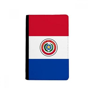 Imagem de Porta-passaporte com bandeira nacional do Paraguai América do Sul e porta-passaporte Notecase Burse capa carteira porta-cartão, Multicolor