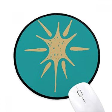 Imagem de DIYthinker Tapete de mouse abstrato luz do sol plantas arte padrão desktop escritório tapete redondo para computador