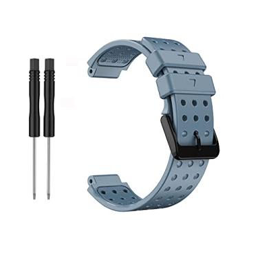 Imagem de Pulseira de substituição para relógio de pulso para Garmin para Forerunner 220 230 235 630 620 735XT S20, Rock Cyan