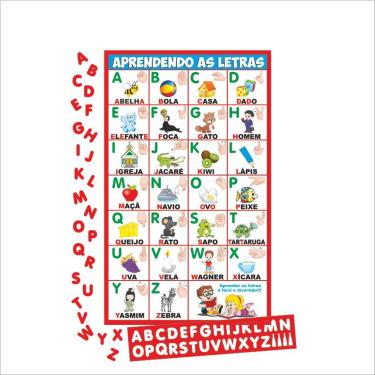 Alfabeto Colorido Infantil Escolar Painel Lona - Loja Amoadesivos -  Material Escolar - Magazine Luiza