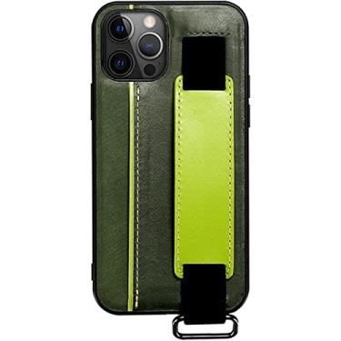Imagem de KOSSMA Capa para iPhone 14/14 Plus/14 Pro/14 Pro Max, capa de telefone de couro genuíno multifuncional com slots para cartões e suporte capa carteira antiderrapante à prova de choque (cor: verde, tamanho: 14 Plus 6,7 polegadas)
