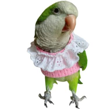 Imagem de Barn Eleven Fantasia de pássaro para papagaios e pássaros pequenos - rosa, conure de bochechas verdes - duas peças, pano, todas as raças, todas as estações, lavável na máquina