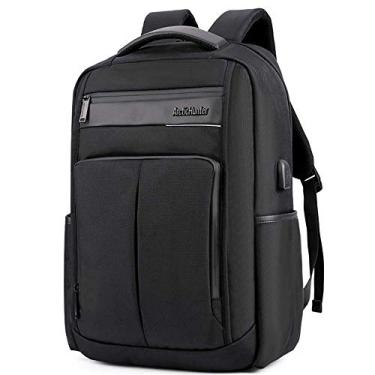 Imagem de Mochila de ombro masculina impermeável de pano oxford mochila para laptop de negócios mochila de descompressão, material de náilon à prova d'água e resistente ao desgaste