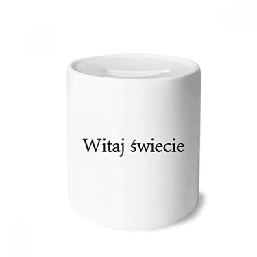 Imagem de DIYthinker Caixa de cerâmica da Hello World para guardar dinheiro, porta-moedas