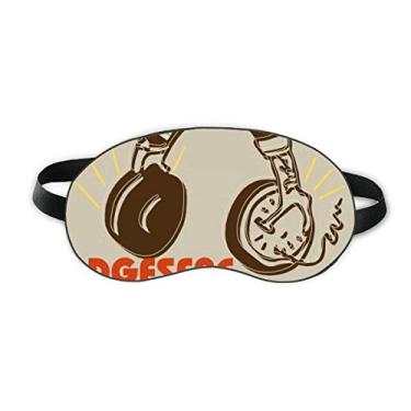 Imagem de Fone de ouvido marrom Rock Music Crazy Sleep Eye Shield Soft Night Vlindfold Shade Cover