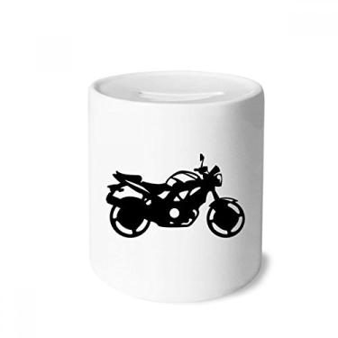 Imagem de DIYthinker Caixa para dinheiro com estampa de motocicleta mecânica, porta-moedas de cerâmica, presente de cofrinho