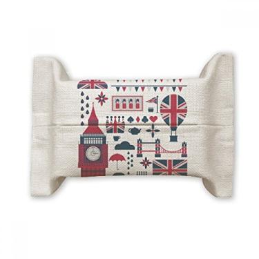 Imagem de Torre Ballon Soldier UK Big Ben England Suporte de capa de papel de tecido de algodão saco de linho