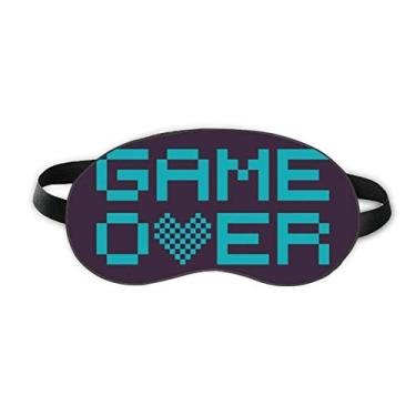 Imagem de Blue Game Over Pixel Sleep Eye Shield Capa para sombra noturna macia